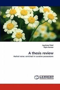 A thesis review - Jayshree Patel,Vipin Kumar - cover