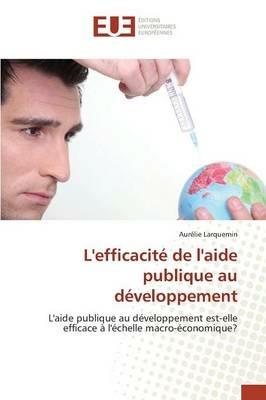 L'Efficacite de l'Aide Publique Au Developpement - Larquemin-A - cover