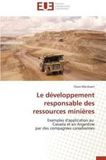 Le D veloppement Responsable Des Ressources Mini res