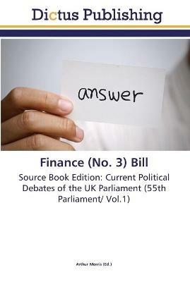 Finance (No. 3) Bill - cover