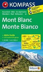 Carta escursionistica n. 85. Monte Bianco-Mont Blanc. Adatto a GPS. Digital map. DVD-ROM