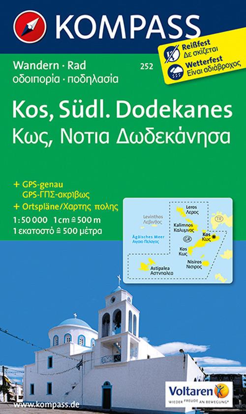 Carta escursionistica n. 252. Kos, Dodekanes Sud 1:50.000 - copertina