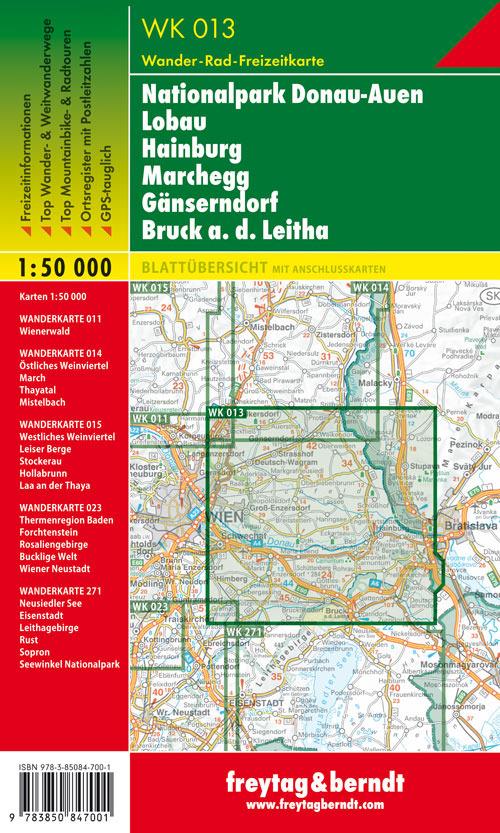 Nationalpark Donau-Auen, Lobau, Hainburg, Marchegg, Gänserndorf, a.d. Leitha 1:50.000 - copertina