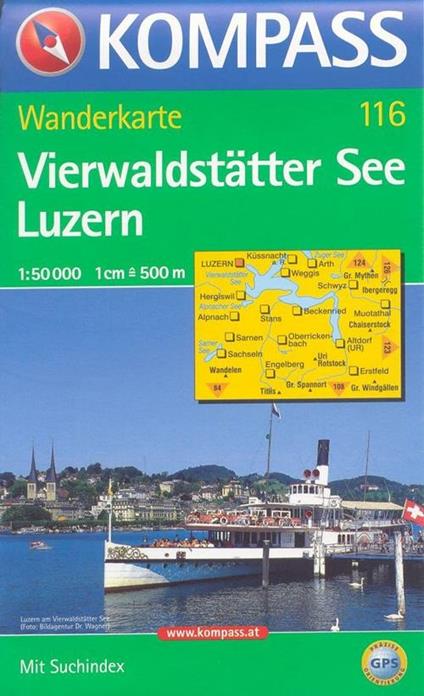 Carta escursionistica n. 116. Svizzera, Alpi occidentale. Vierwaldstätter See, Luzern 1:50.000. Adatto a GPS. Digital map. DVD-ROM - copertina