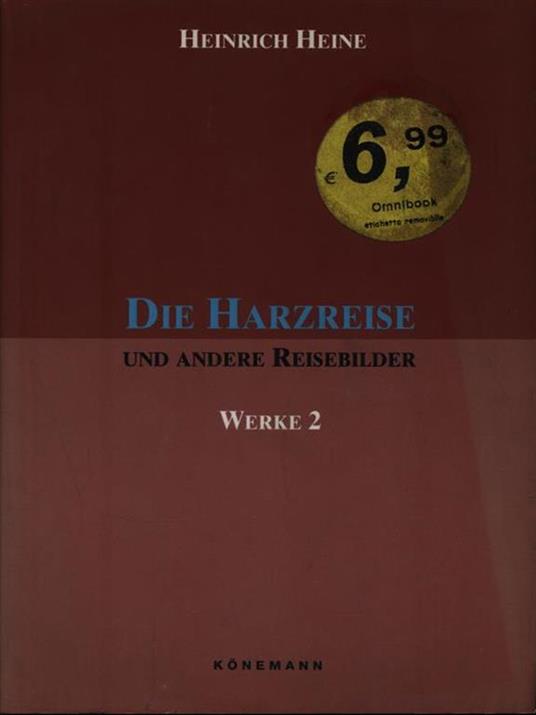 Die Harzreise und andere Reisebilder. Werke 2 - Heinrich Heine - copertina
