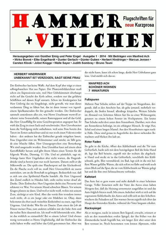 Hammer + Veilchen Nr. 1