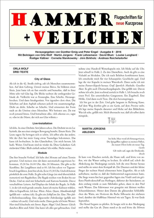 Hammer + Veilchen Nr. 8