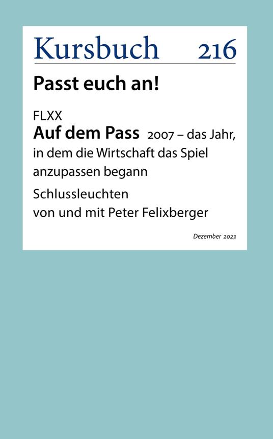 FLXX | Schlussleuchten von und mit Peter Felixberger