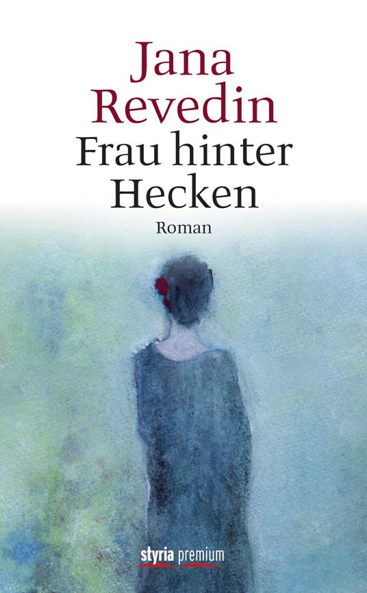 Frau hinter Hecken