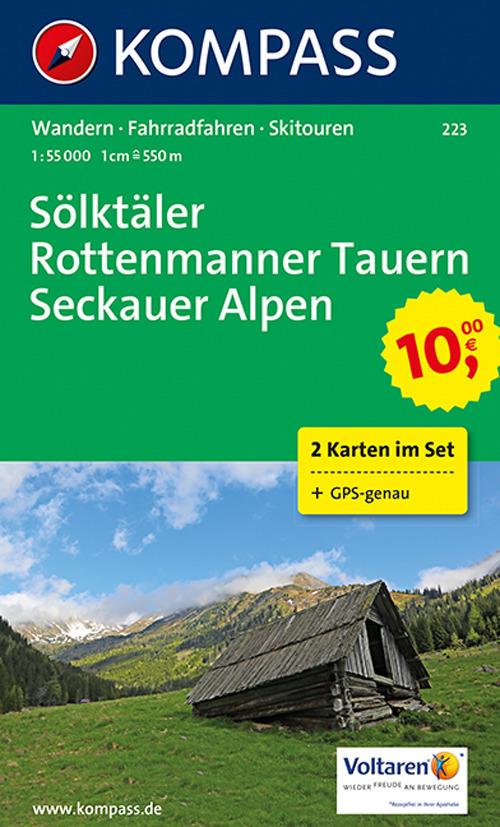 Carta escursionistica n. 223. Sölktäler, Rottenmanner Tauern, Seckauer Alpen 1:55 000 (set di 2 carte) - copertina