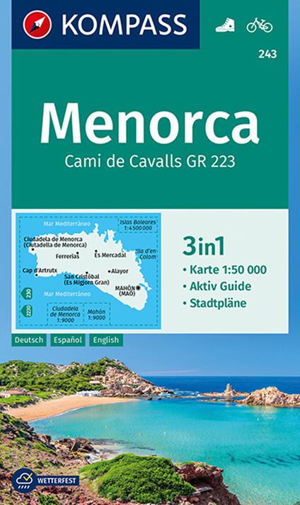 Carta escursionistica n. 243. Menorca 1:50.000 - copertina