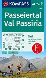 Carta escursionistica n. 044. Val Passiria 1:25.000 . Ediz. italiana, tedesca e inglese