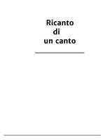 Ricanto di un canto