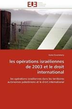 Les Op rations Isra liennes de 2003 Et Le Droit International