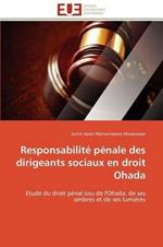 Responsabilit  P nale Des Dirigeants Sociaux En Droit Ohada