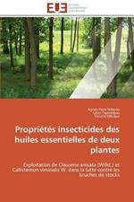 Propri t s Insecticides Des Huiles Essentielles de Deux Plantes