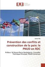 Prevention des conflits et construction de la paix: le pnud en rdc