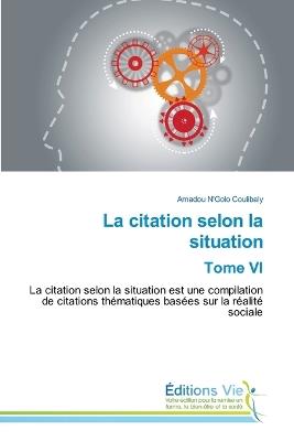 La citation selon la situation Tome VI - Amadou N'Golo Coulibaly - cover