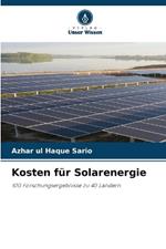 Kosten für Solarenergie