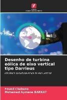 Desenho de turbina eolica de eixo vertical tipo Darrieus