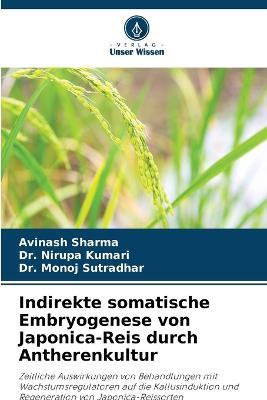 Indirekte somatische Embryogenese von Japonica-Reis durch Antherenkultur - Avinash Sharma,Nirupa Kumari,Monoj Sutradhar - cover