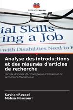 Analyse des introductions et des r?sum?s d'articles de recherche