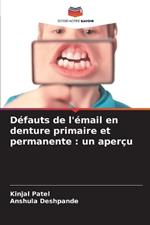 Défauts de l'émail en denture primaire et permanente: un aperçu