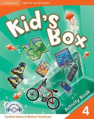 Kid's Box for Spanish Speakers Level 4 Activity Book with CD-ROM and Language Portfolio - Caroline Nixon,Michael Tomlinson,Christopher C. Roland - cover