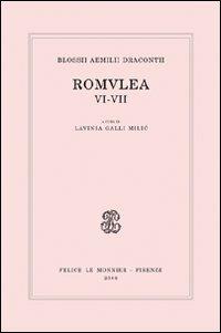 Blossii Aemilii Dracontii. Romulea VI-VII - copertina