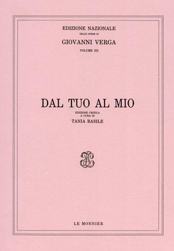 Dal tuo al mio - Giovanni Verga - copertina