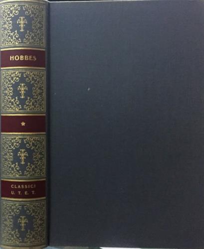 Elementi di filosofia: L'uomo-Il corpo - Thomas Hobbes - copertina