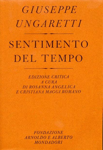 Sentimento del tempo. Ediz. critica - Giuseppe Ungaretti - copertina