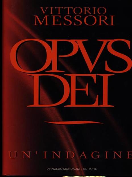 Opus Dei. Un'indagine - Vittorio Messori - copertina