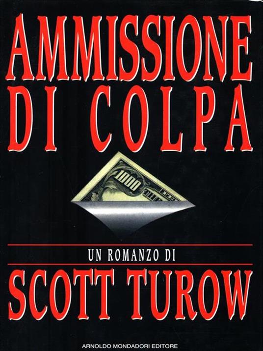 Ammissione di colpa - Scott Turow - copertina