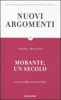 Nuovi argomenti. Vol. 57: Morante, un secolo. - copertina