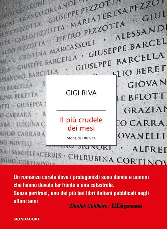 Il più crudele dei mesi. Storia di 188 vite - Gigi Riva - copertina