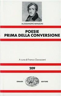 Rime prima della conversione - Alessandro Manzoni - copertina