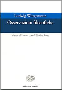 Osservazioni filosofiche - Ludwig Wittgenstein - copertina
