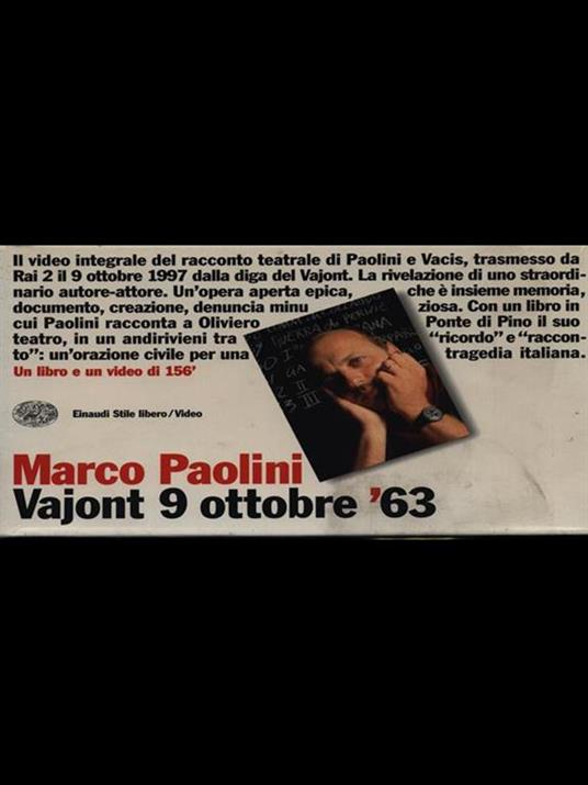 Vajont 9 ottobre '63. Con videocassetta - Marco Paolini - copertina