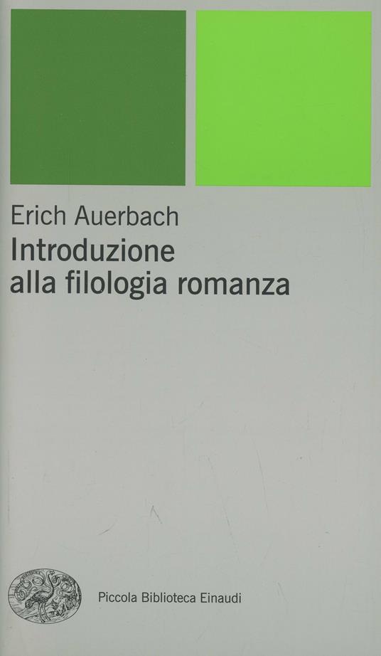 Introduzione alla filologia romanza - Erich Auerbach - copertina