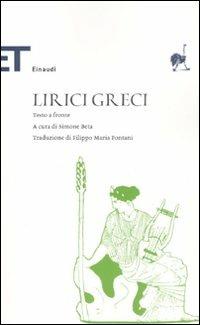 Lirici greci. Testo greco a fronte - copertina