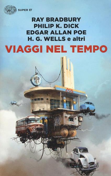 Vecchio libro la macchina del tempo di H G Wells illustrazione