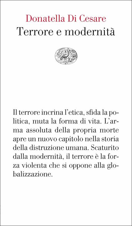 Terrore e modernità - Donatella Di Cesare - copertina