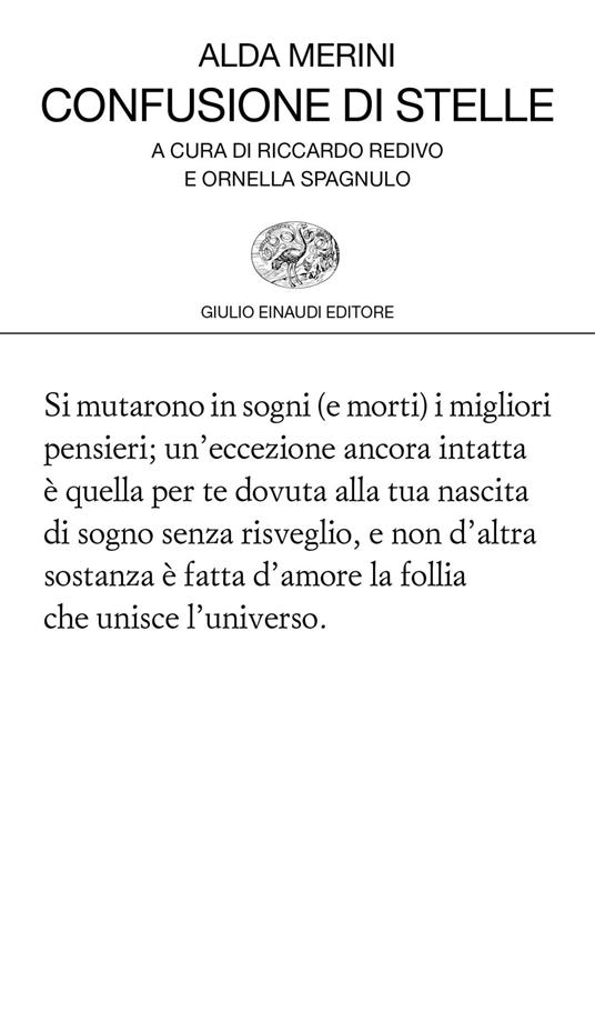 Confusione di stelle - Alda Merini - Libro - Einaudi - Collezione di poesia