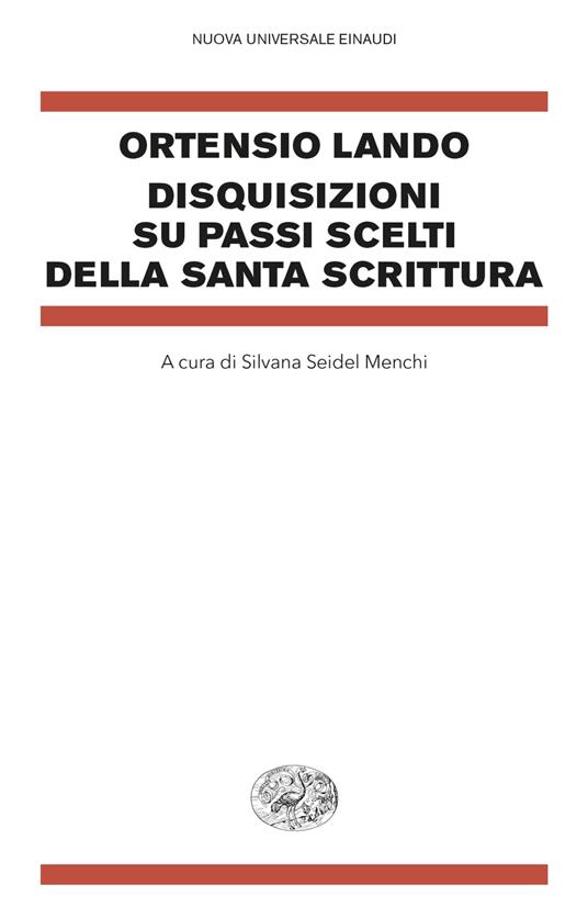 Disquisizioni su passi scelti della Santa Scrittura - Ortensio Lando - copertina