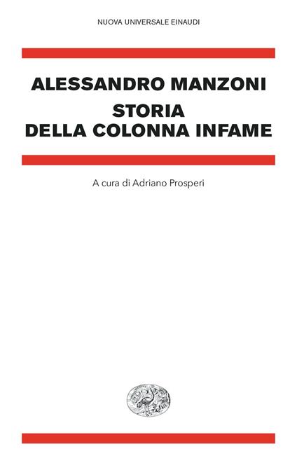 Storia della colonna infame - Alessandro Manzoni - copertina