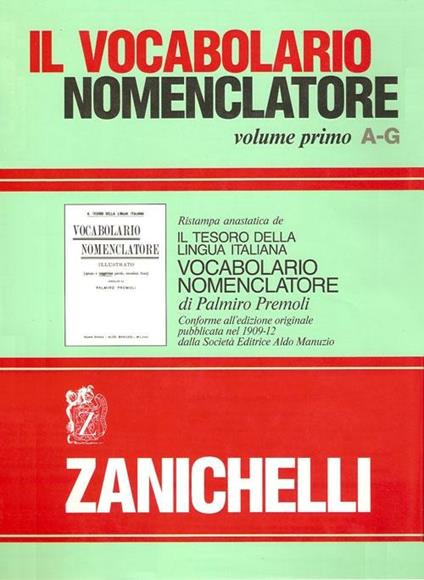 Il vocabolario nomenclatore (rist. anast. 1909-1912) - Palmiro Premoli - copertina