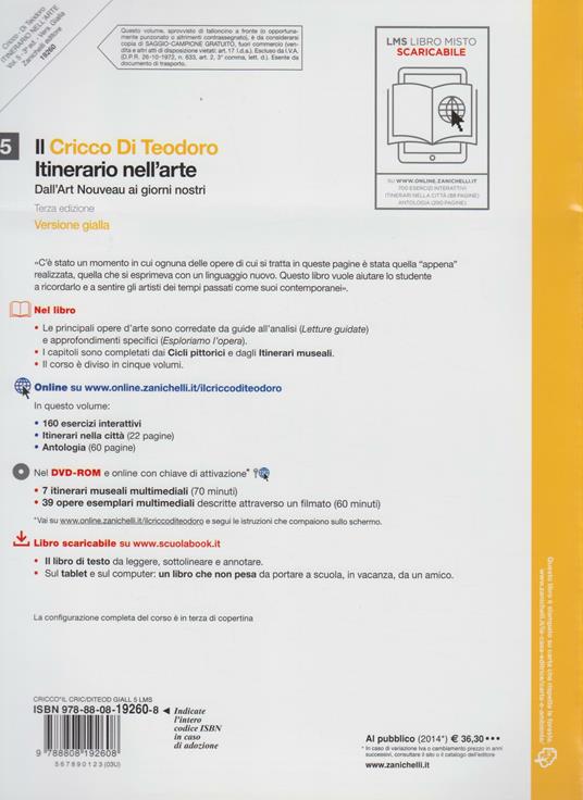  Il Cricco di Teodoro. Itinerario nell'arte. Ediz. gialla. Con espansione online. Vol. 5: Dall'Art Noveau ai giorni nostri. - 2