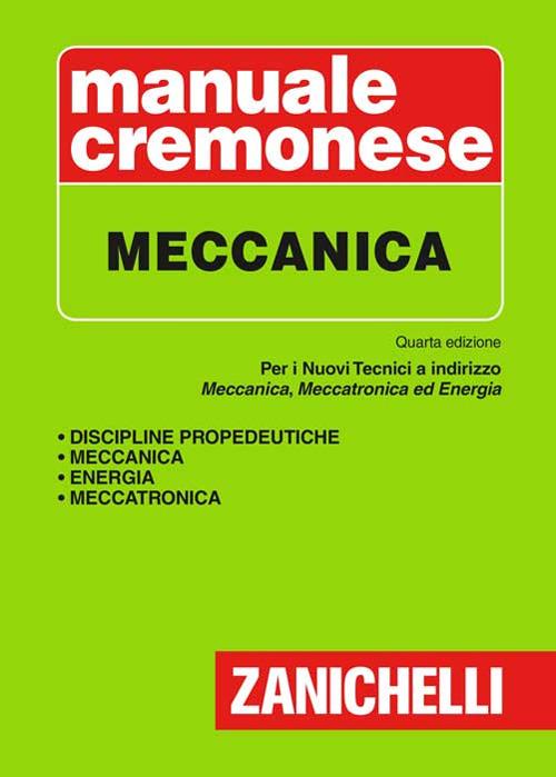 Manuale cremonese di meccanica - copertina