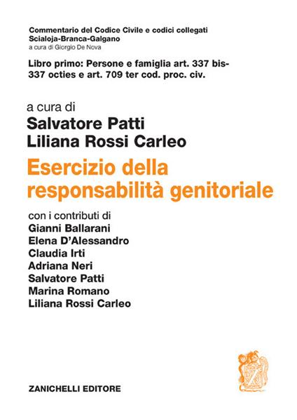 ART. 337 bis-337 octies cod. civ. e ART. 709 ter cod. proc. civ. Esercizio della responsabilità genitoriale - Salvatore Patti,Liliana Rossi Carleo - copertina